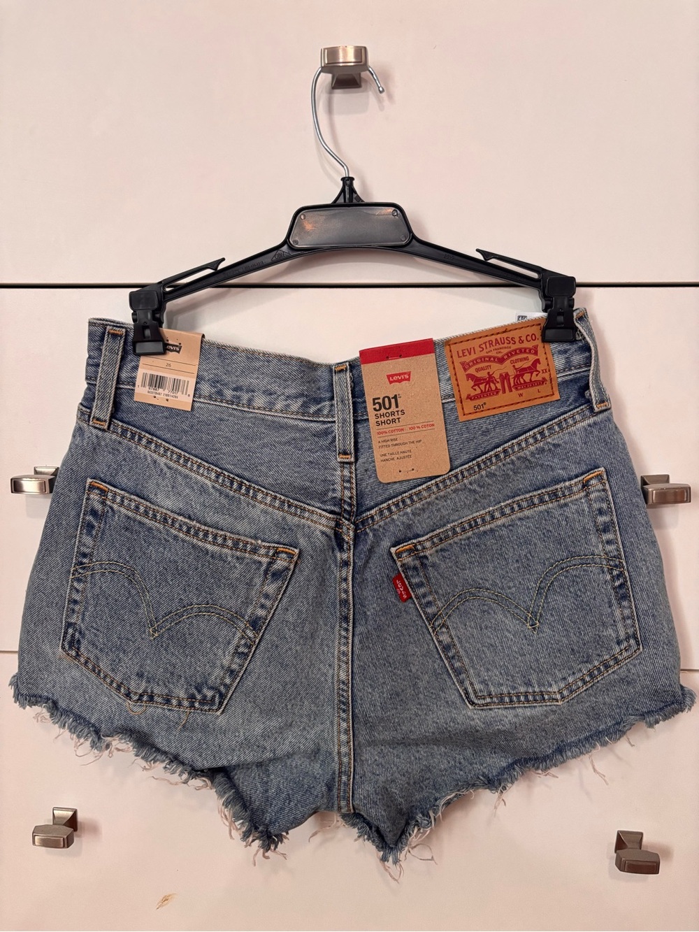 Levi's Blue 501 Cutoff Denim Shorts